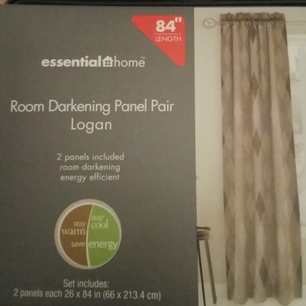 New tan curtains
